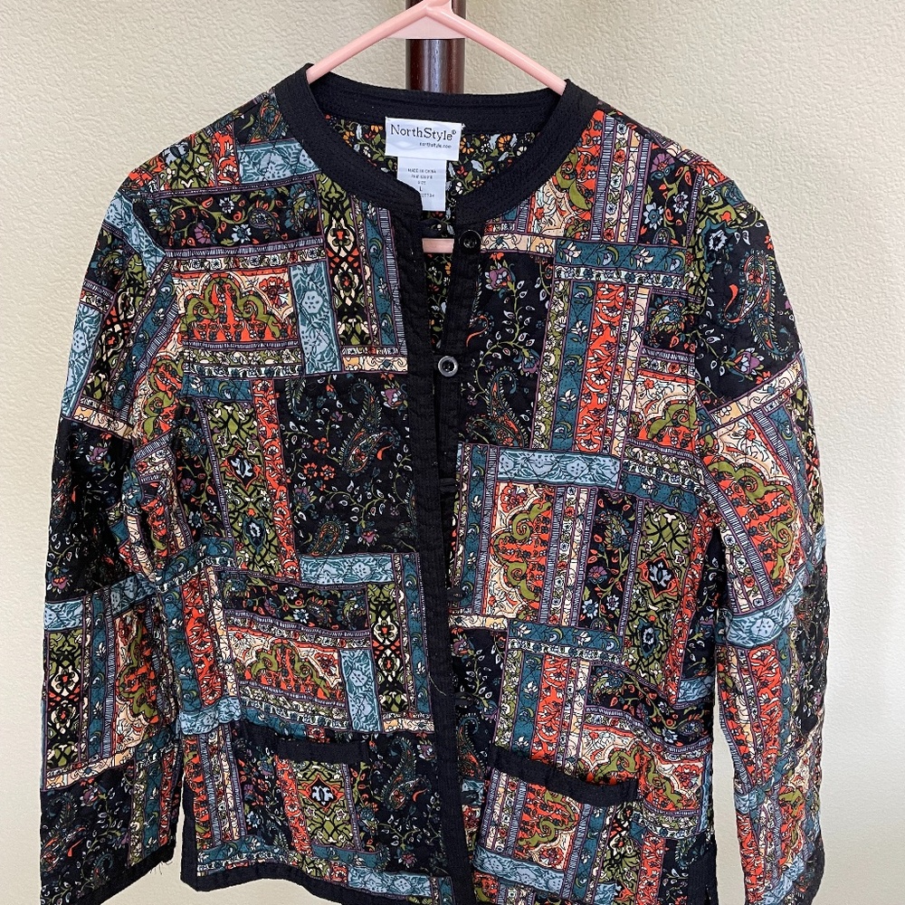 NorthStyle ladies button down floral sweater